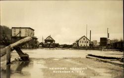 1927 Flood Newport, VT Postcard Postcard