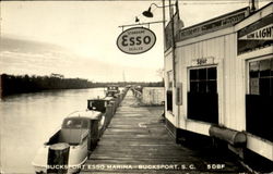 Bucksport Esso Marina Postcard