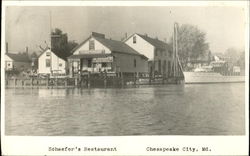 Schaefer's Restaurant Texaco Postcard