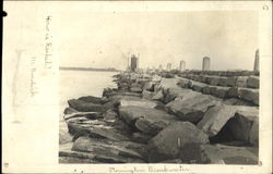 Stonington Breakwater Connecticut Postcard Postcard