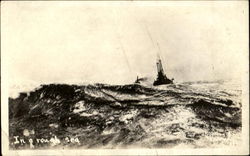 USS Florida & Utah In A Rough Sea Postcard