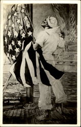 Sailor with Flag Postcard