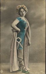 Dancer, Tinted Women Postcard Postcard