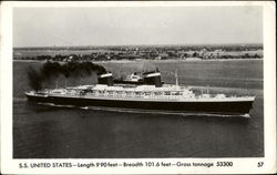 S. S. United States Postcard