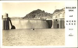 Boulder Dam And Mead Lake Nevada Postcard Postcard