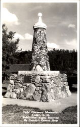 Gold Discovery Monument Custer, SD Postcard Postcard