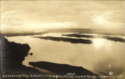 Sunset On The Columbia Crown Point, OR Postcard Postcard