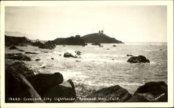 Crescent City Lighthouse, Redwood Highway Scenic, CA Postcard Postcard