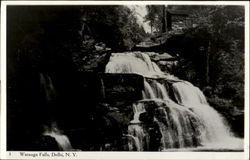 Watauga Falls Delhi, NY Postcard Postcard