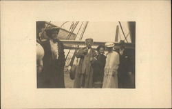 Rare Mark Twain Real Photo w/Group on Boat c1908 People Postcard Postcard