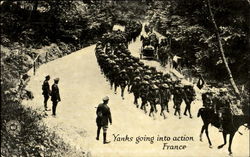 Yanks Going Into Action France Military Postcard Postcard