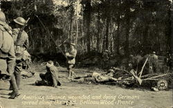 American Advance Wounded And Dying Germans Postcard