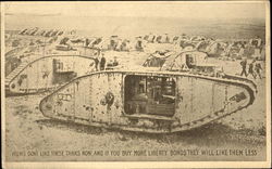 Huns Don't Like These Tanks Now Postcard