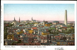 Panoramic View And Bunker Hill Postcard