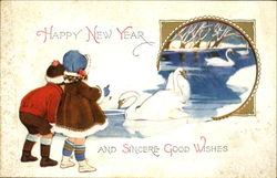 Happy New Year And Sincere Good Wishes Postcard