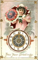 New Year Greetings Postcard