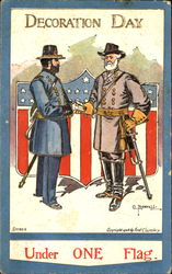 Decoration Day Under One Flag Patriotic Postcard Postcard