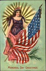 Memorial Day Greetings Postcard