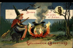 Halloween Greetings Postcard