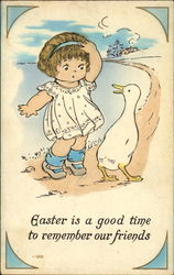 Easter Is A Good Time To Remember Our Friends With Children Postcard Postcard