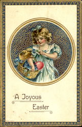 A Joyous Easter With Children Postcard Postcard