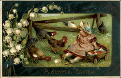 A Joyful Easter! With Children Postcard Postcard