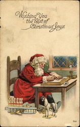 Wishing You The Best Of Christmas Joys Santa Claus Postcard Postcard