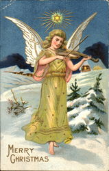 Merry Christmas Angels Postcard Postcard