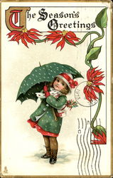 The Season's Greetings Children Postcard Postcard