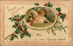 A Happy Christmas Angels Postcard Postcard