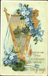 Forget Me Nots Of Blue For Irish Hearts So True Postcard