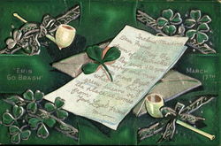 Erin Go Bragh March 17Th Postcard