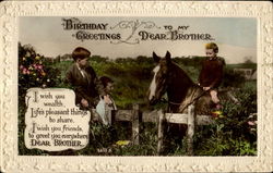 Birthday Greetings To My Dear Brother Postcard