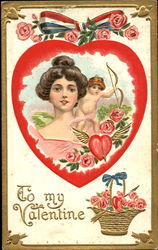 To My Valentine Cupid Postcard Postcard