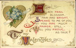 To My Valentine Postcard