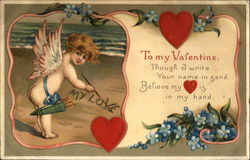 To My Valentine Cupid Postcard Postcard