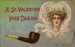 A St. Valentine Pipe Dream Postcard