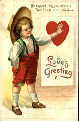 Love's Greeting Children Postcard Postcard