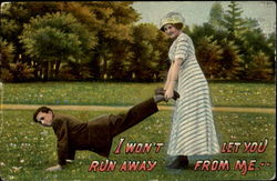 I Won't Let You Run Away From Me Romance & Love Postcard Postcard