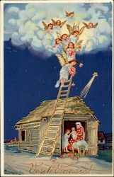 Veseli Vianoce! Religious Postcard Postcard