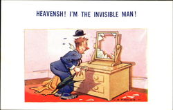 Heavensh! I'm The Invisible Man! Comic, Funny Postcard Postcard