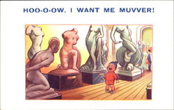 Hoo-O-Ow I Want Me Muvver! Postcard