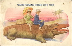 We're Coming Home Like This Comic, Funny Postcard Postcard