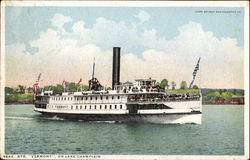 Str. Vermont, Lake Champlain Postcard