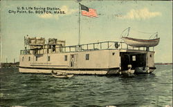 U. S. Life Saving Station, City Point Postcard