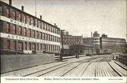 Walker Wells Co. Factory District Amesbury, MA Postcard Postcard