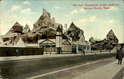 The New Thompsons Scenic Railway Revere Beach, MA Postcard Postcard