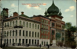 Spring Garden Institute & Lulu Temple Philadelphia, PA Postcard Postcard