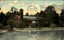 Lake And Monkey House Zoo Postcard