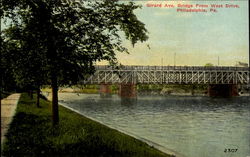 Girard Ave. Bridge From West Drive Postcard